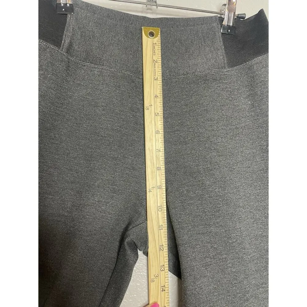 White +‎ Warren Charcoal Grey Ponte Knit Luxe Leggings Pants Size L